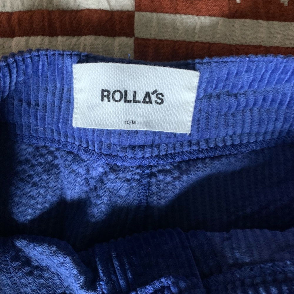 Blue Wide-Leg Corduroy Pants by Rolla’s - Picture 3 of 4